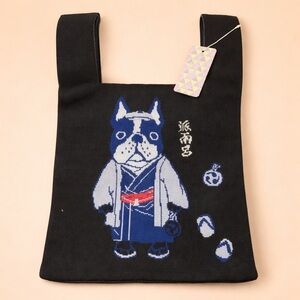 D KELLY JAPAN FRENCH BULLDOG TOTE BAG